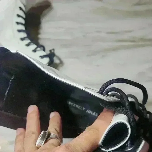 Sincerely Jewels size 7.5 white and black with zipoer - Picture 5 of 7